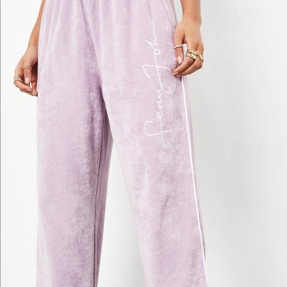 Lavender pants with the shirt to match
